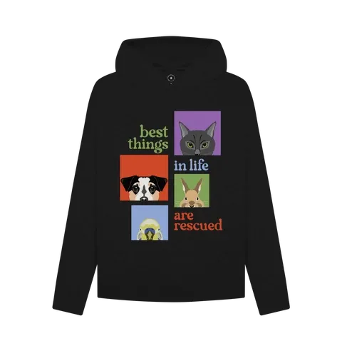 Recycled Hoodie: Best Things In Life Are Rescued (Slim Fit)