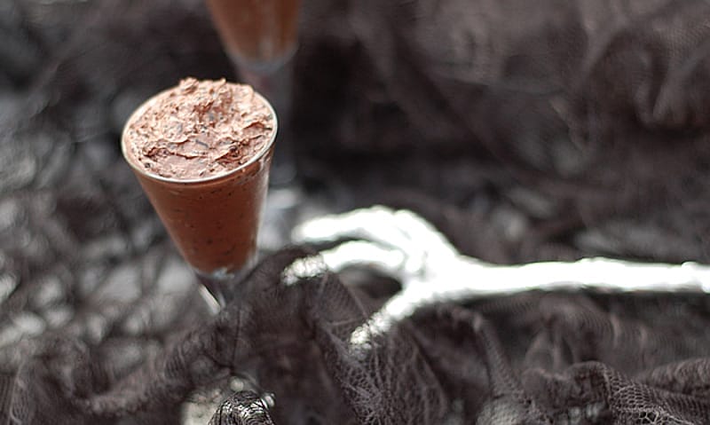 Gruesome Vegan Forbidden Rice Halloween Pudding