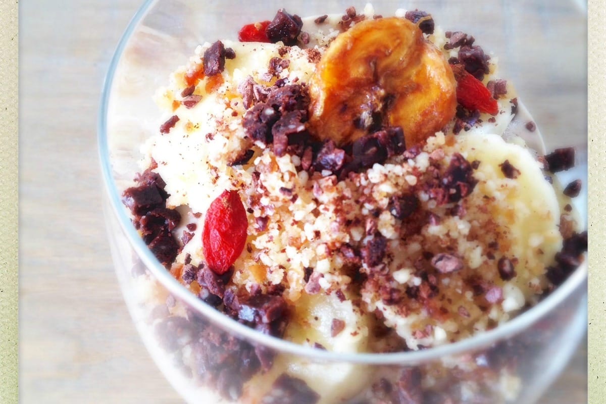 Banana Split Cheesecake Parfait [Vegan, Raw, Gluten-Free]