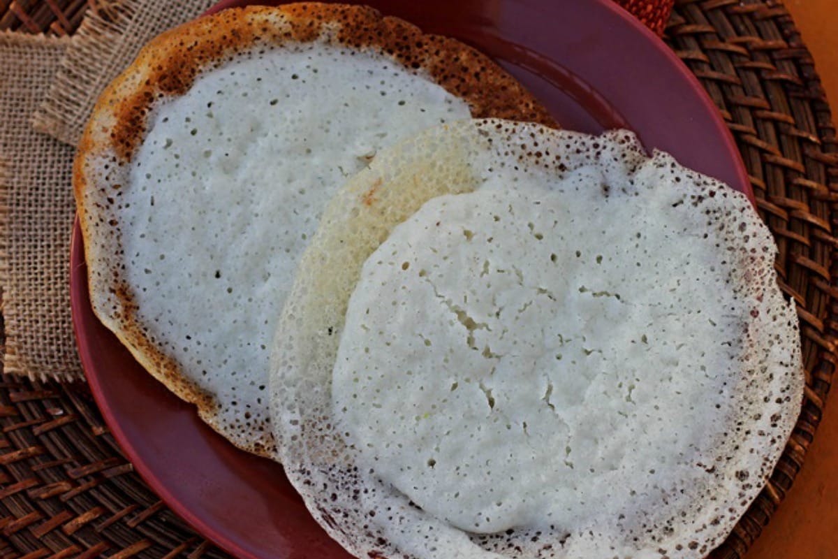 Appam - Lace Rimmed Rice and Coconut Pancakes [Vegan, Gluten-Free]