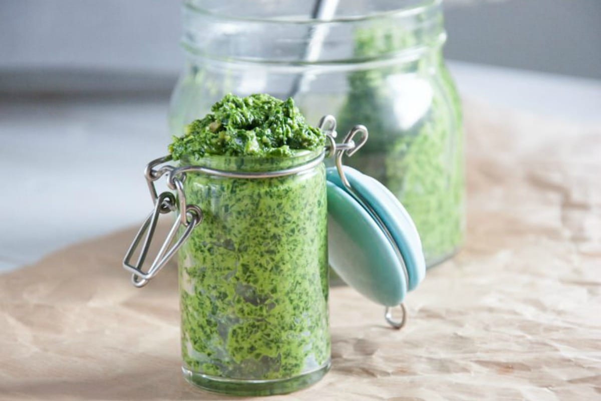 nut-free wild garlic pesto