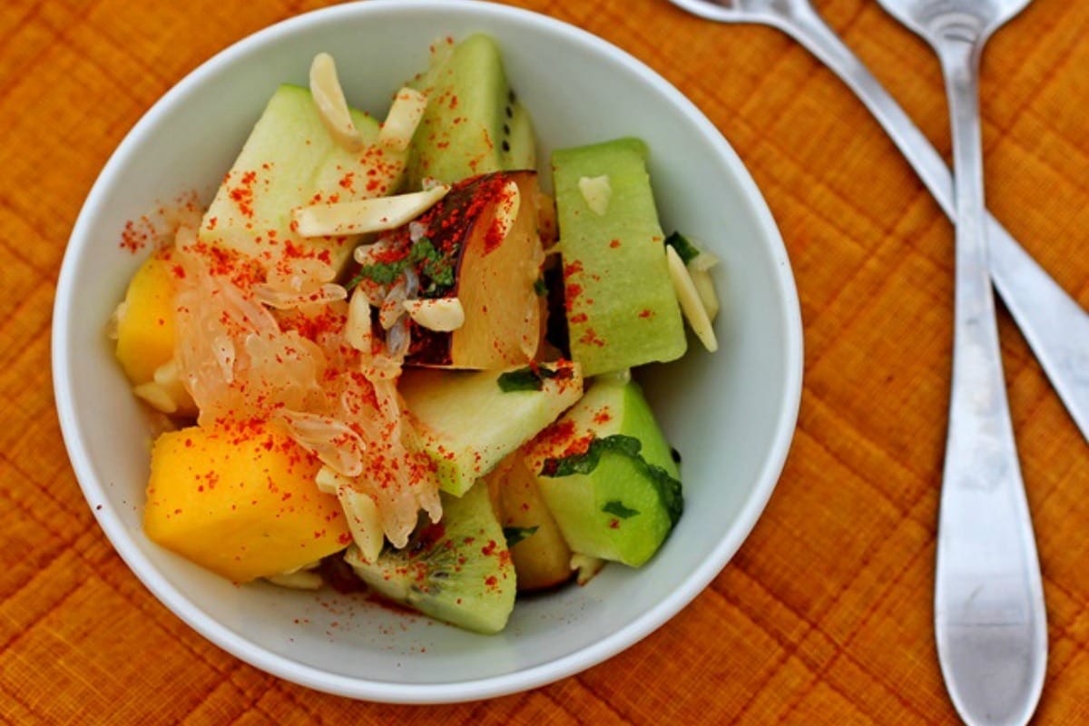 Spicy Fruit Chaat (Seasonal Indian Fruit Salad) [Vegan, Raw, Gluten-Free]