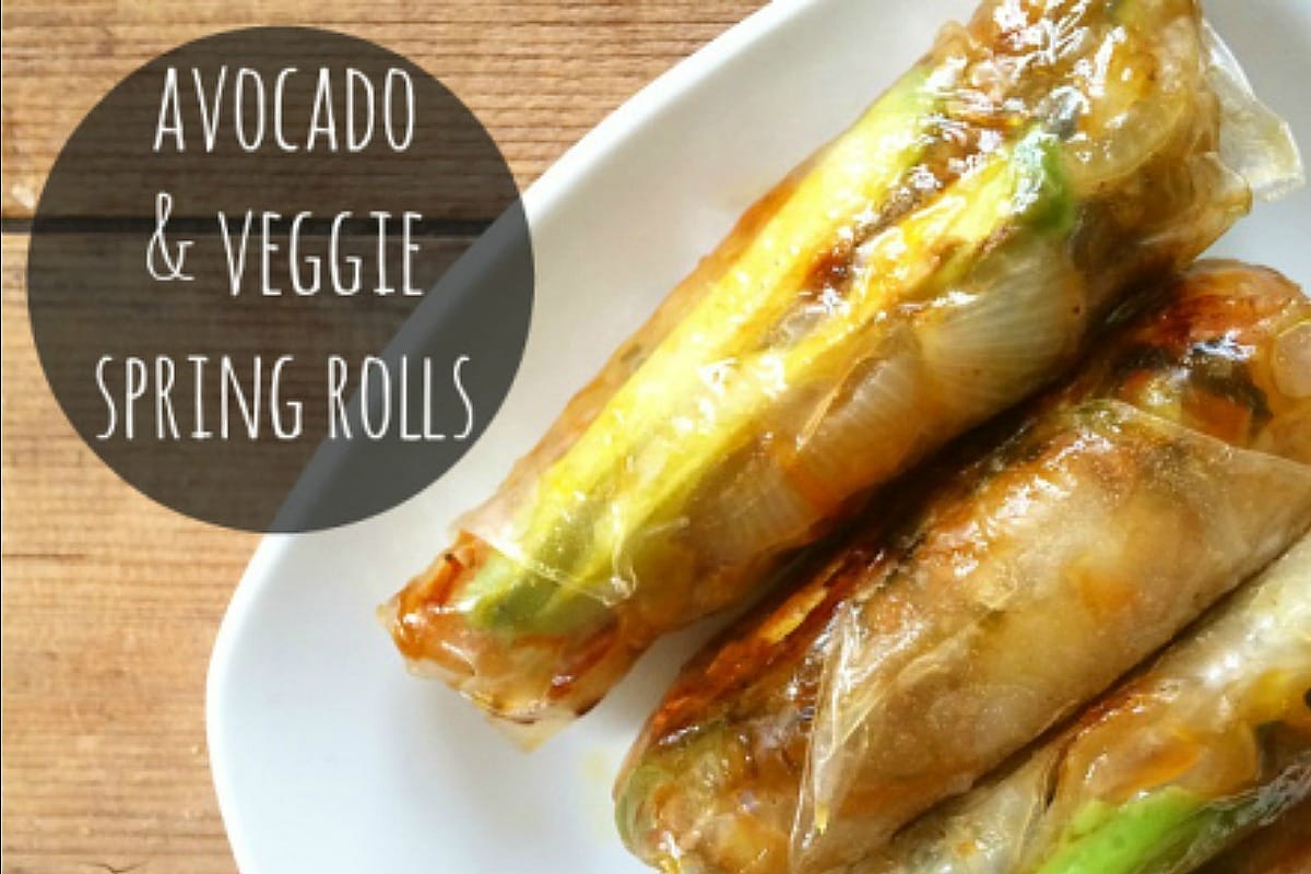 Avocado and Veggie Spring Rolls [Vegan]
