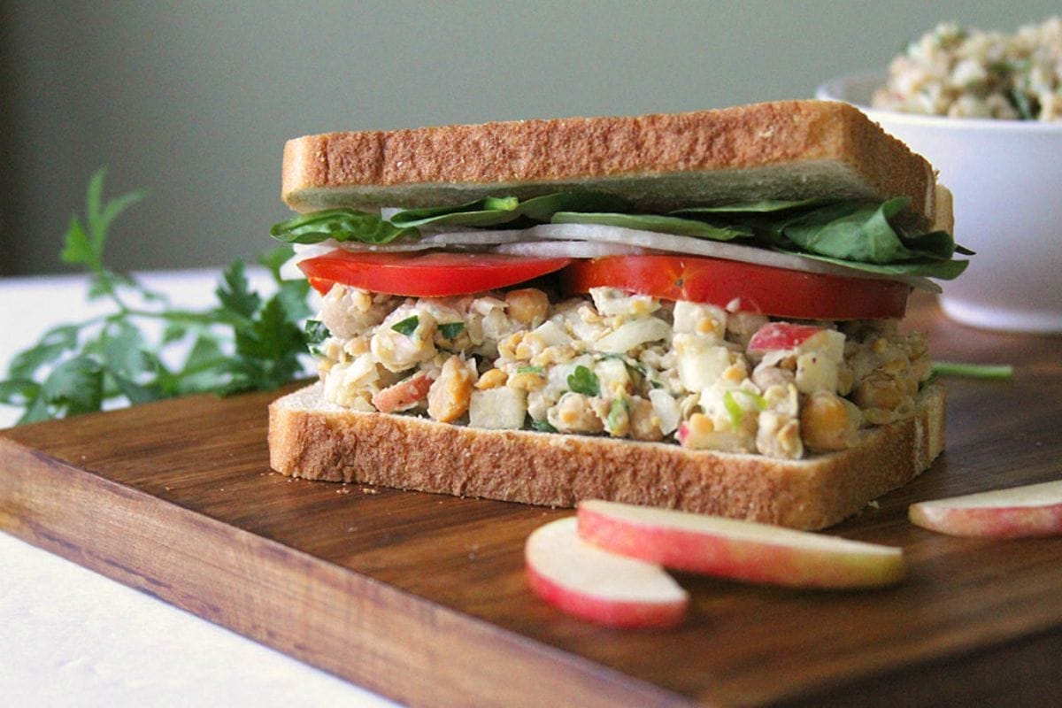 Super Fast Chickpea Sandwich [Vegan, Gluten-Free]