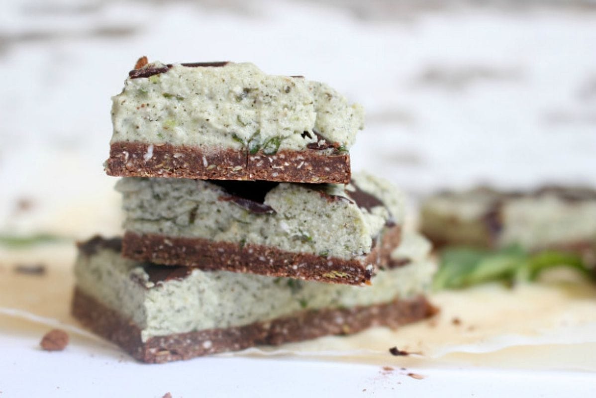 Frozen Summer Mint Slice [Vegan, Raw, Gluten-Free]