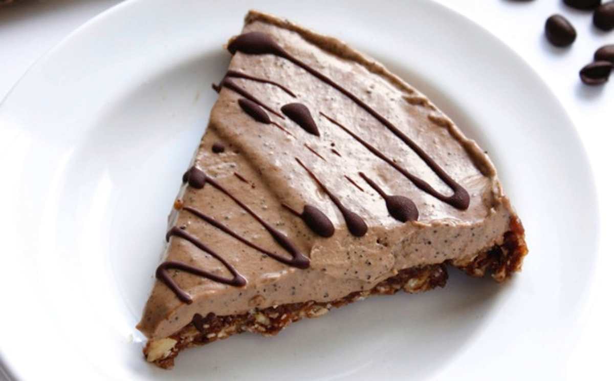 Creamy Raw Chocolate Espresso Pie [Vegan, Gluten-Free]