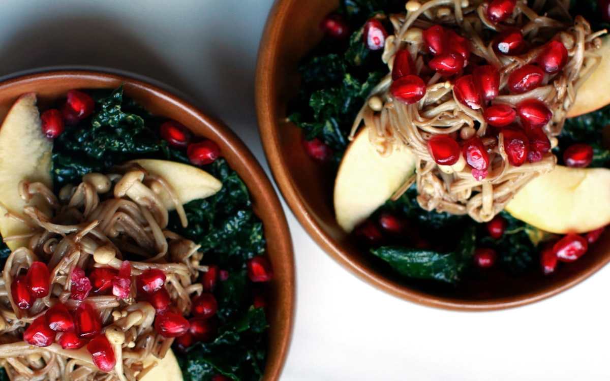 Kale and Enoki Mushroom Salad