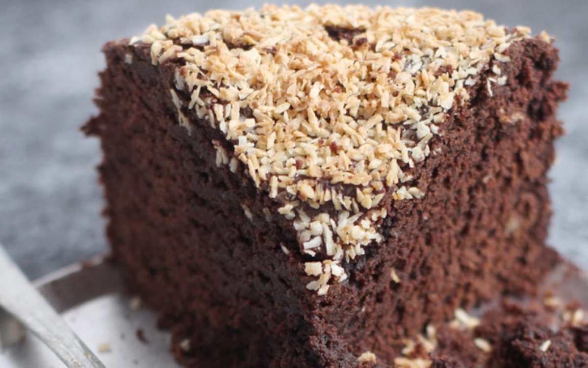 Chocolate Coconut Rum Cake [Vegan]