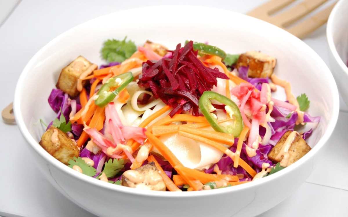 Tofu Banh Mi Salad With Pickled Vegetables