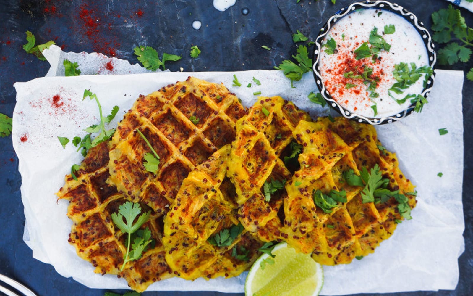 spaghetti squash and quinoa waffles