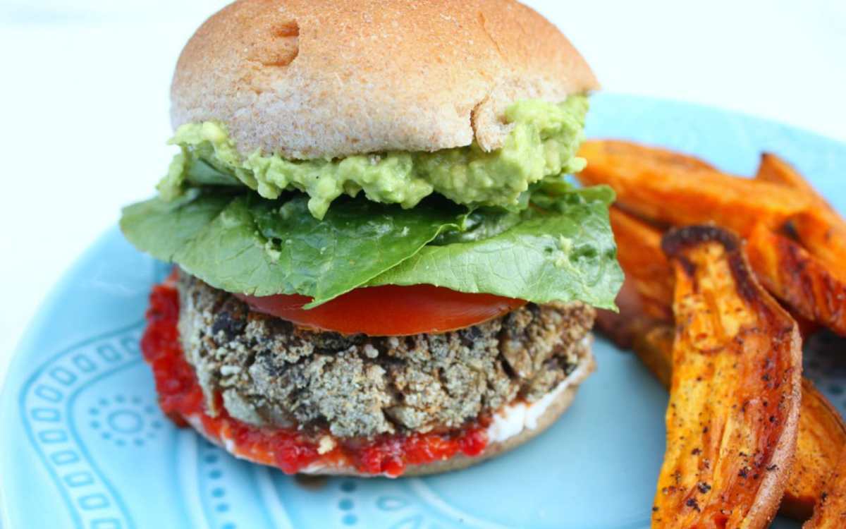 Avocado Black Bean Burger