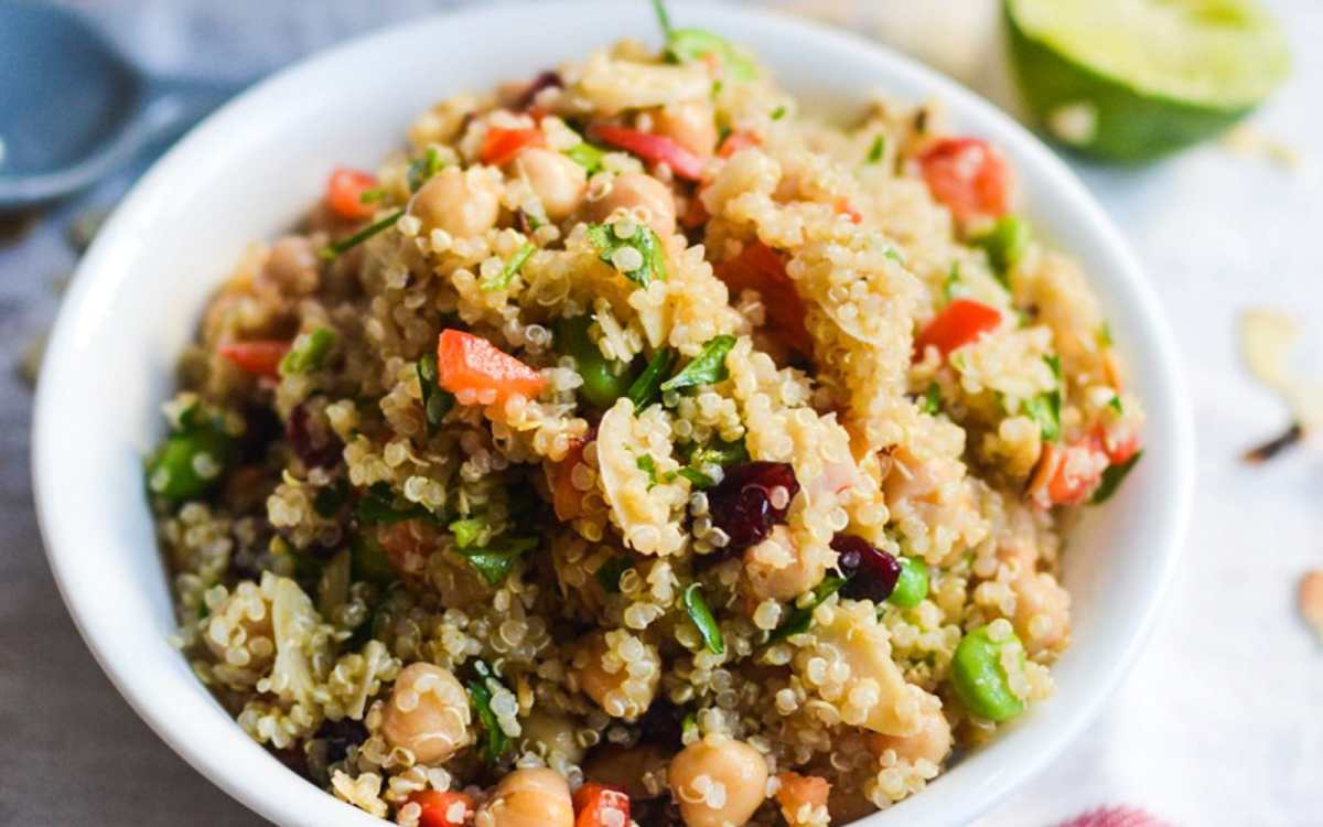 Chickpea and Edamame Quinoa