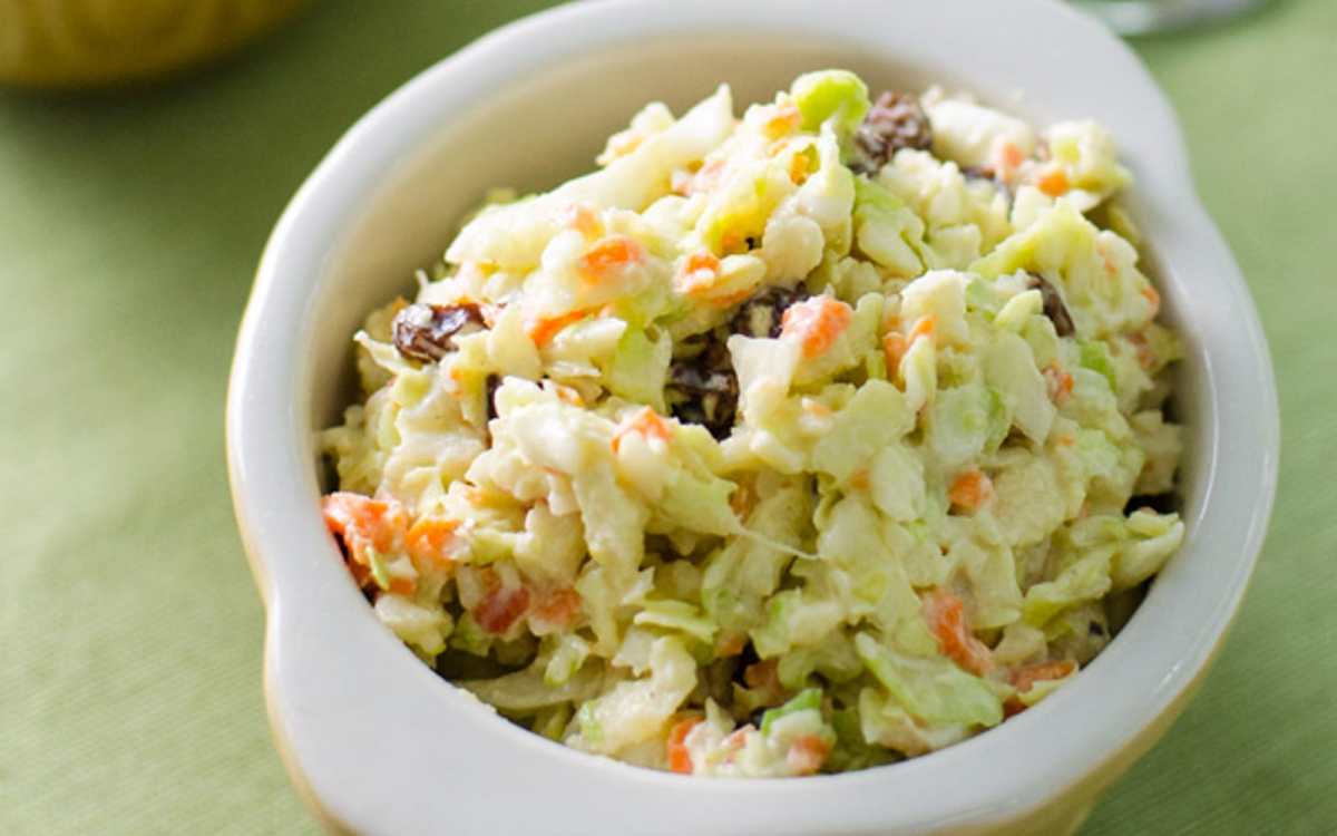 Veggie Coleslaw With Avocado Mayo and Cashew Sour Cream