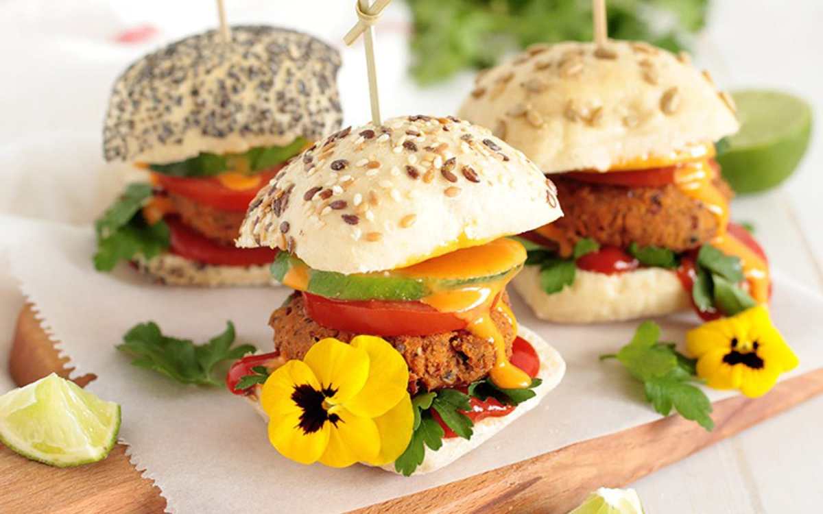 Kidney Bean and Pumpkin Seed Sliders