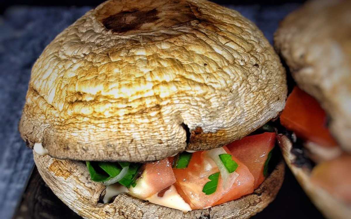 Raw Mushroom Burger