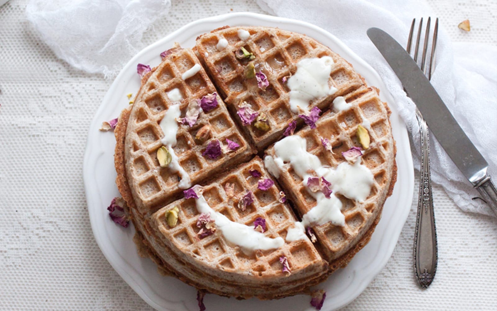 sourdough spelt waffles