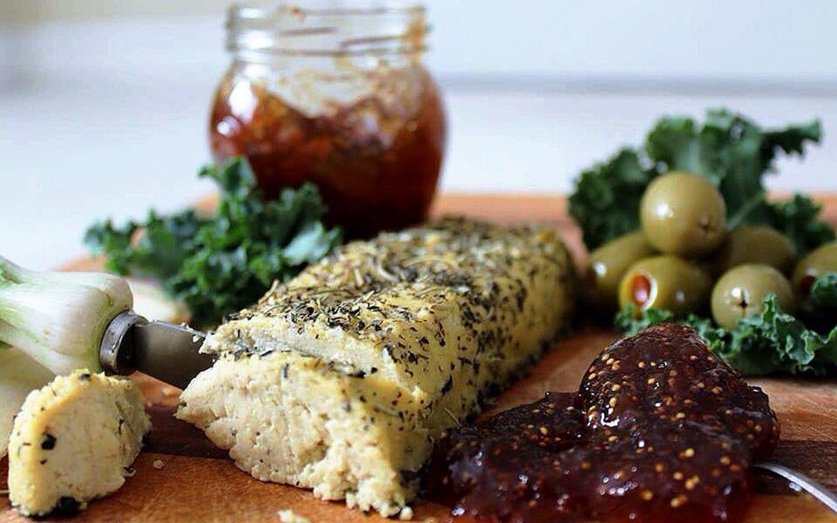 Baked Herb-Crusted Almond Cheese