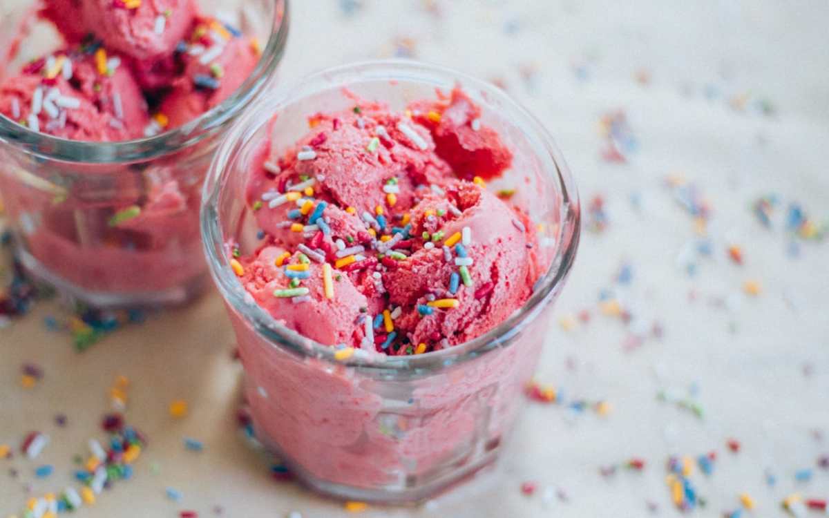 No Churn Strawberry Ice Cream