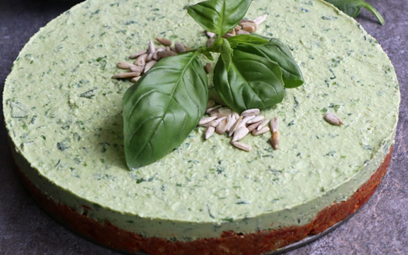raw spinach cheesecake