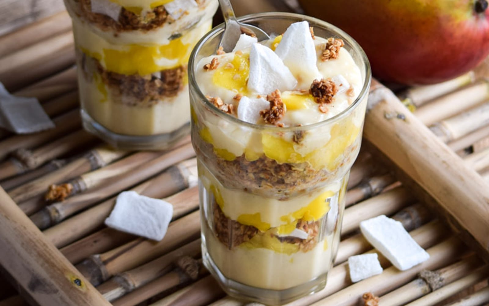 mango coconut granola parfait
