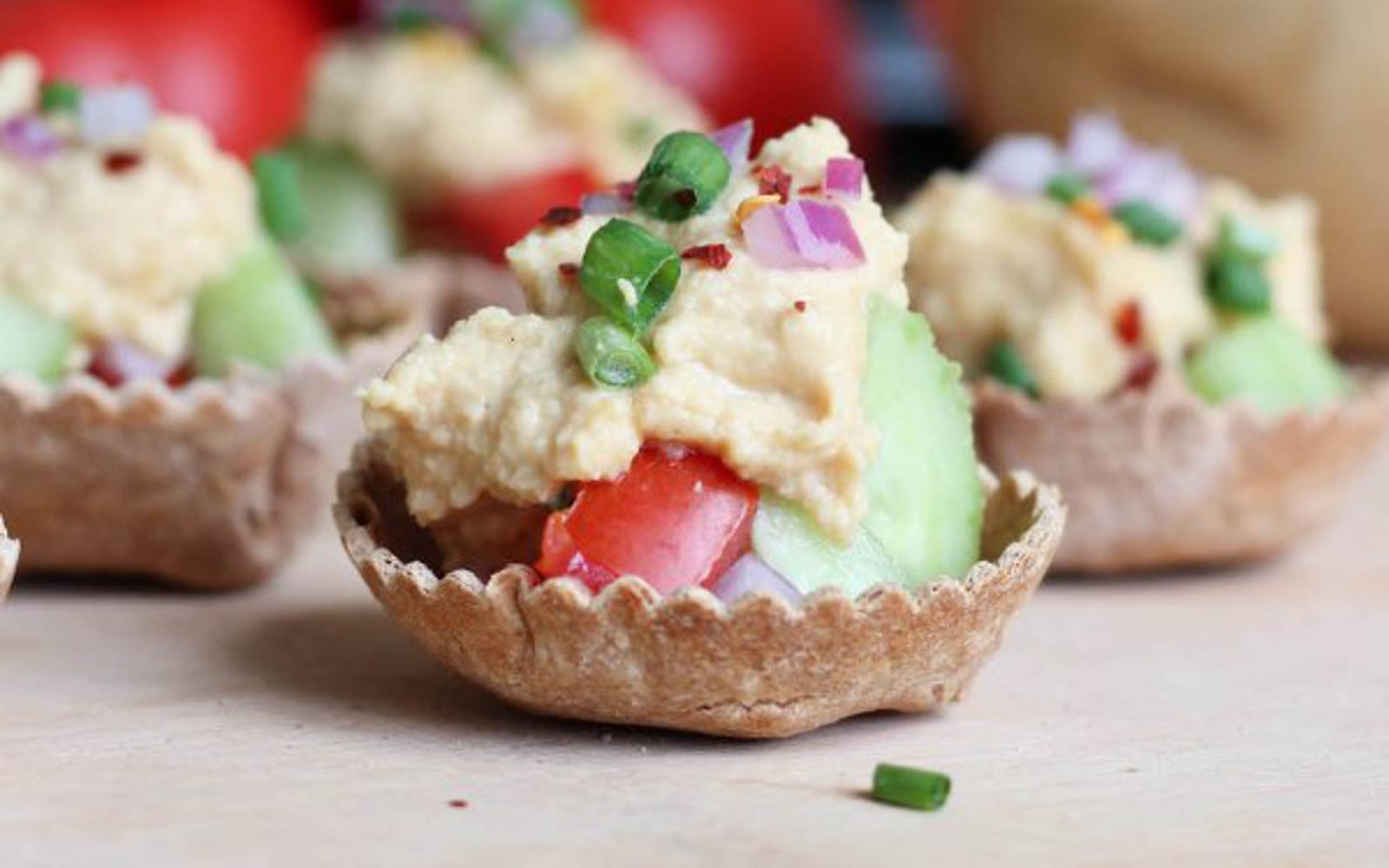 tortila hummus cups