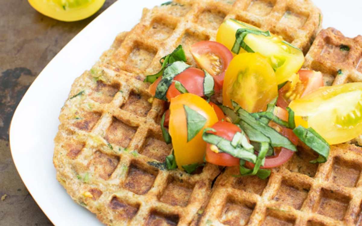 Einkorn Zucchini Waffles