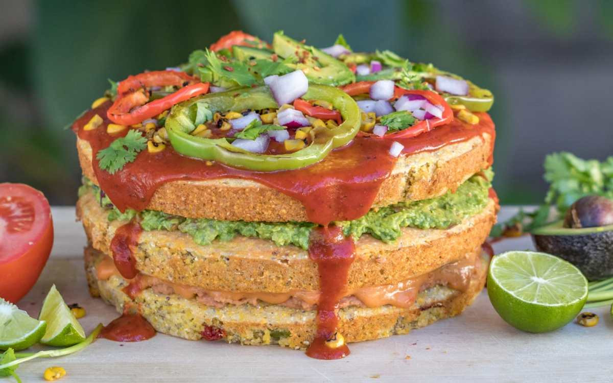Mexican Cornbread Pizza Cake 4