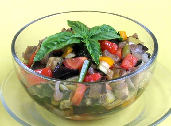 Roasted Caponata Crostini