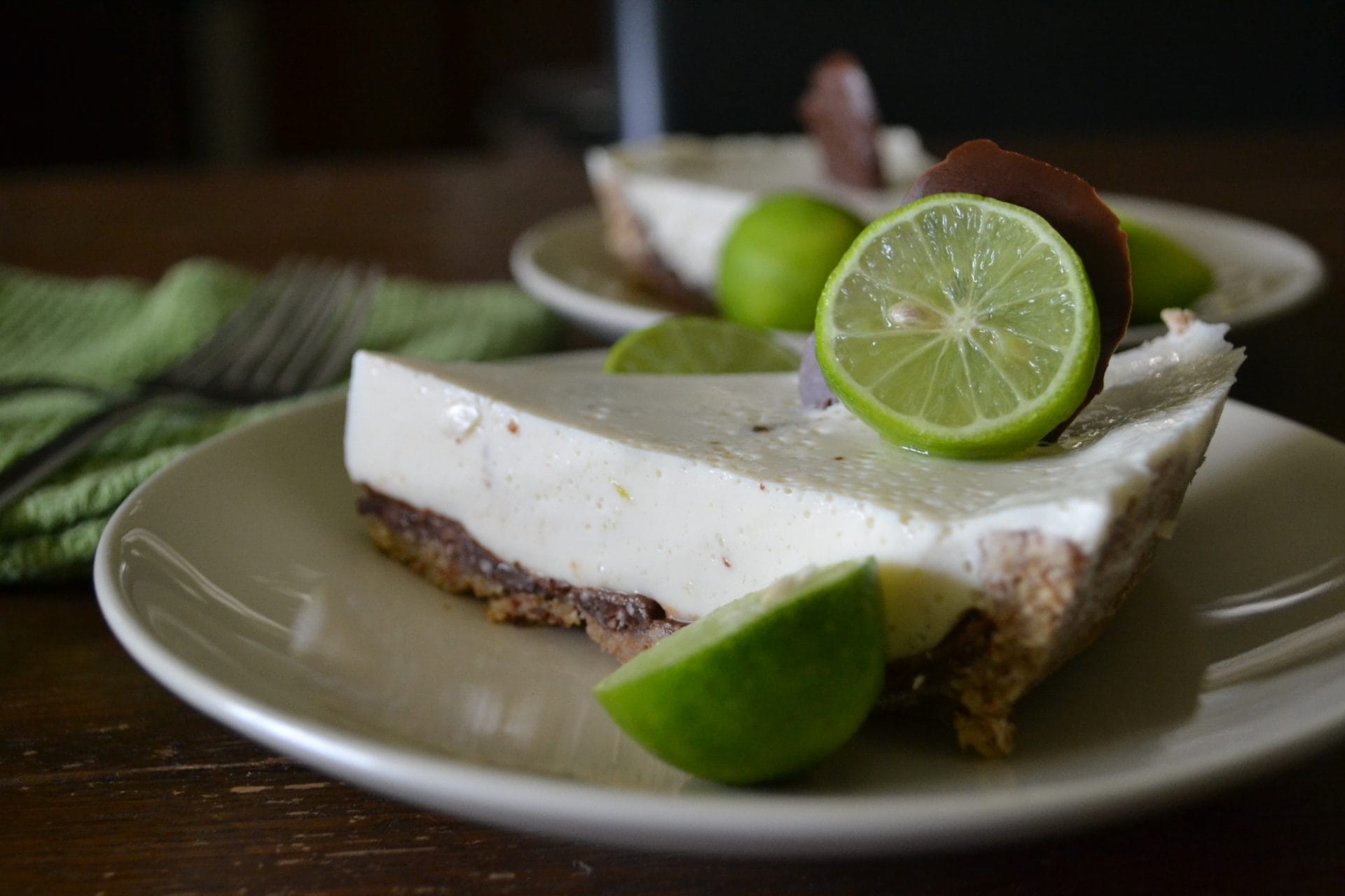 Chocolate-Coated Key Lime-Coconut Creme Pie