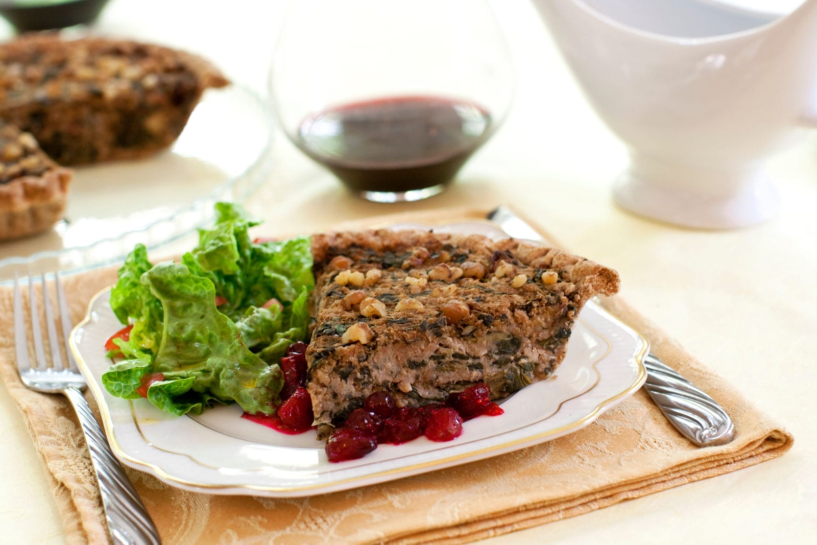 Vegan Festive Chickpea Tart