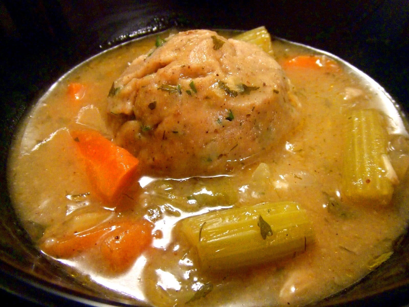 Bowl of Vegan Matzo Ball Soup