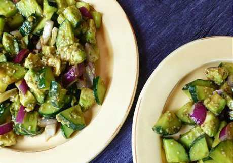 avocado cucumber salad
