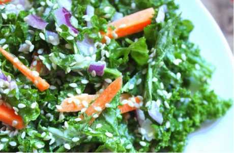Salad in a white bowl