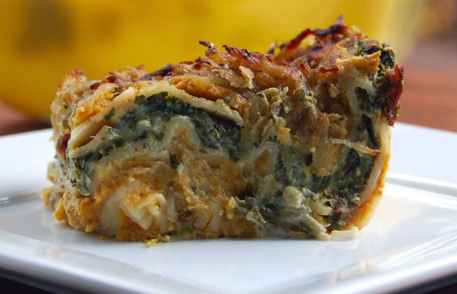 pumpkin and spinach lasagna
