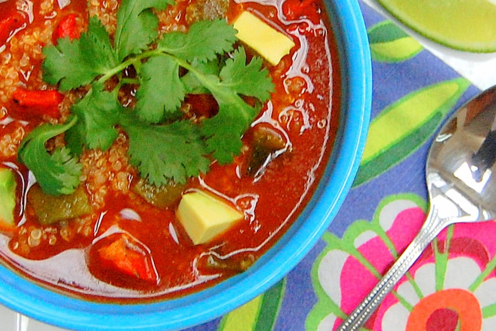 Toasted Quinoa Mexican Soup [Vegan]