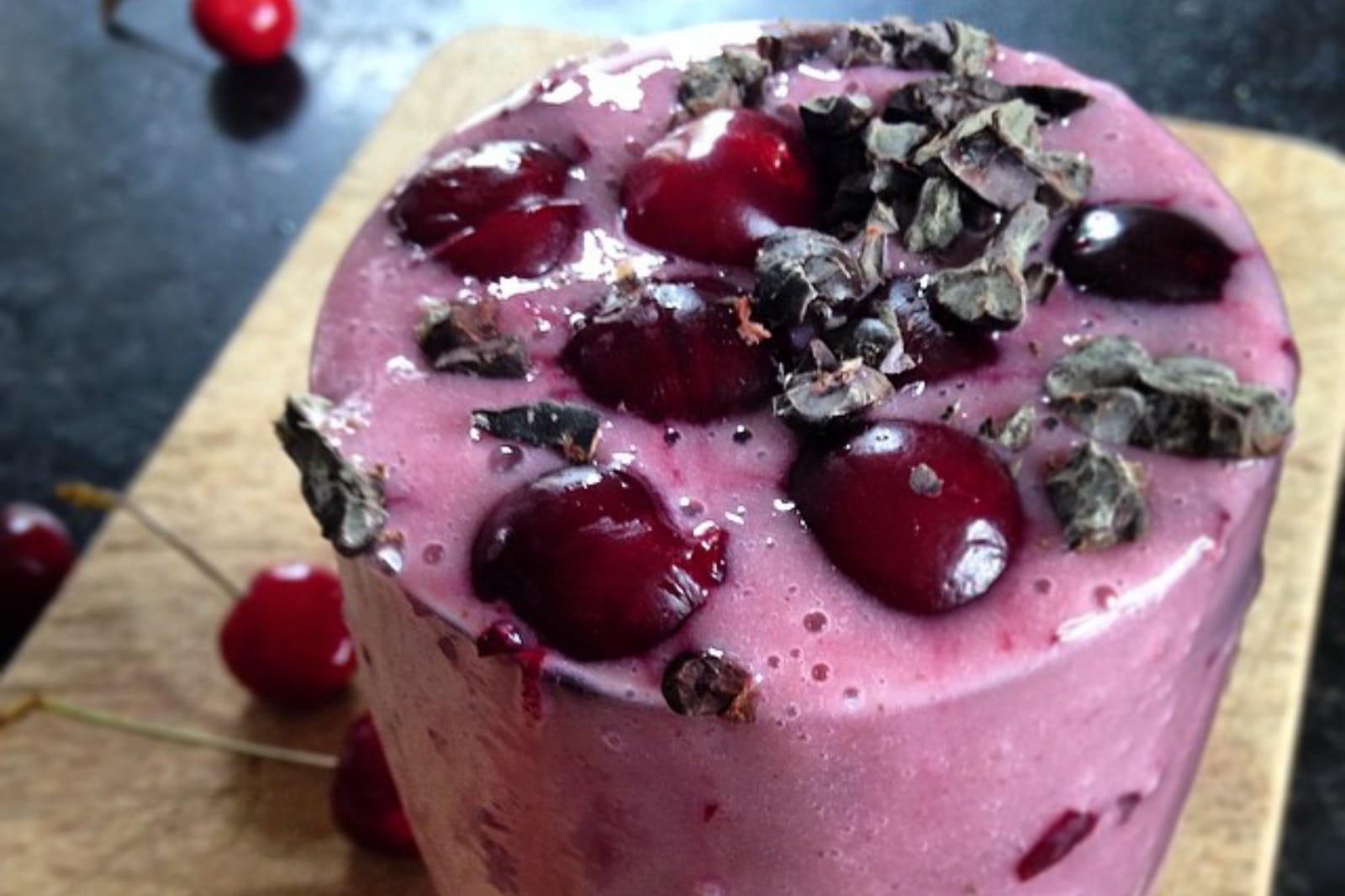 Cacao Nibs Cherry Smoothie