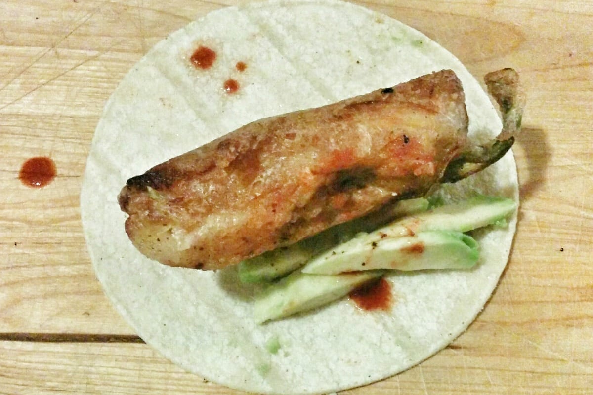 Tequila-Battered Chiles Rellenos [Vegan]