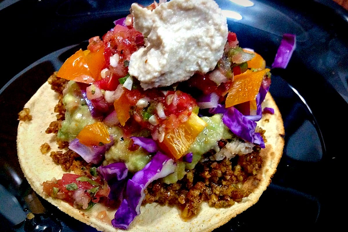 Walnut raw vegan Taco Meat