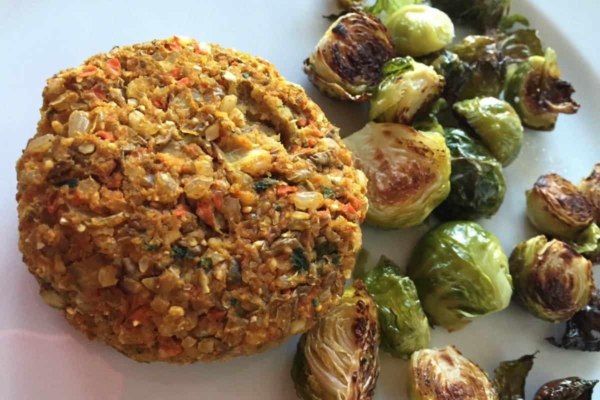 Moroccan Spiced Lentil Butternut Squash Burgers [Vegan, Gluten-Free]
