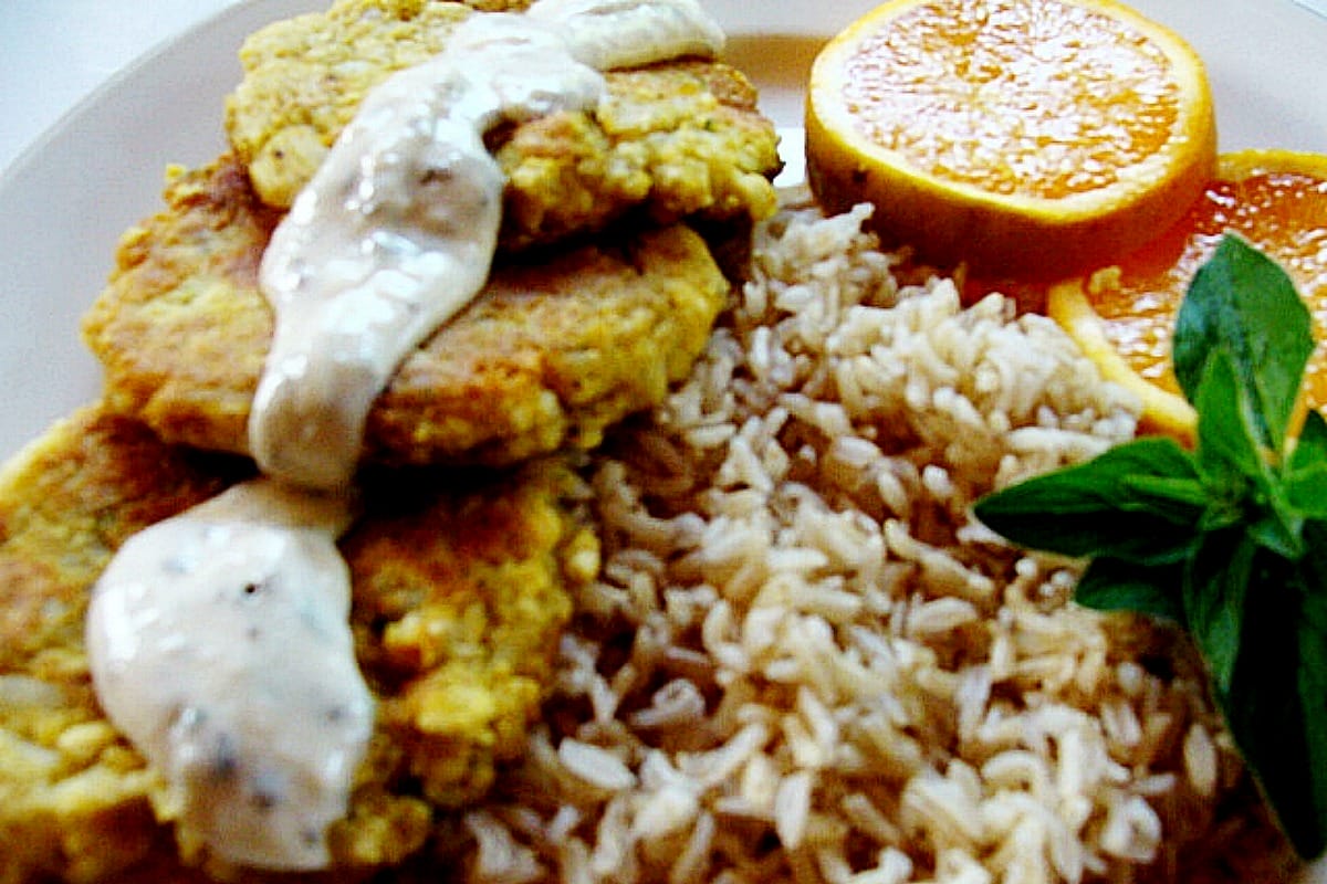 Persian Style Vegan Potato Pancakes (Kuku Sib-Zamini) [Gluten-Free]