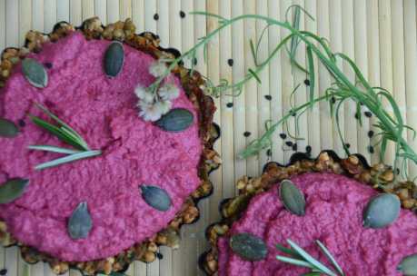 Raw Beetroot and Rosemary Tarts [Vegan, Gluten-Free]