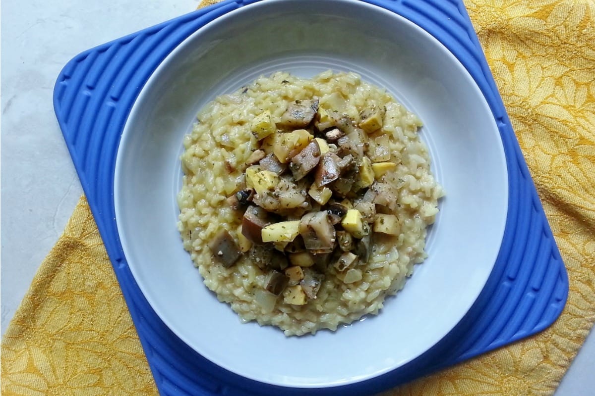 Eggplant Ragout with Risotto [Vegan, Gluten-Free]