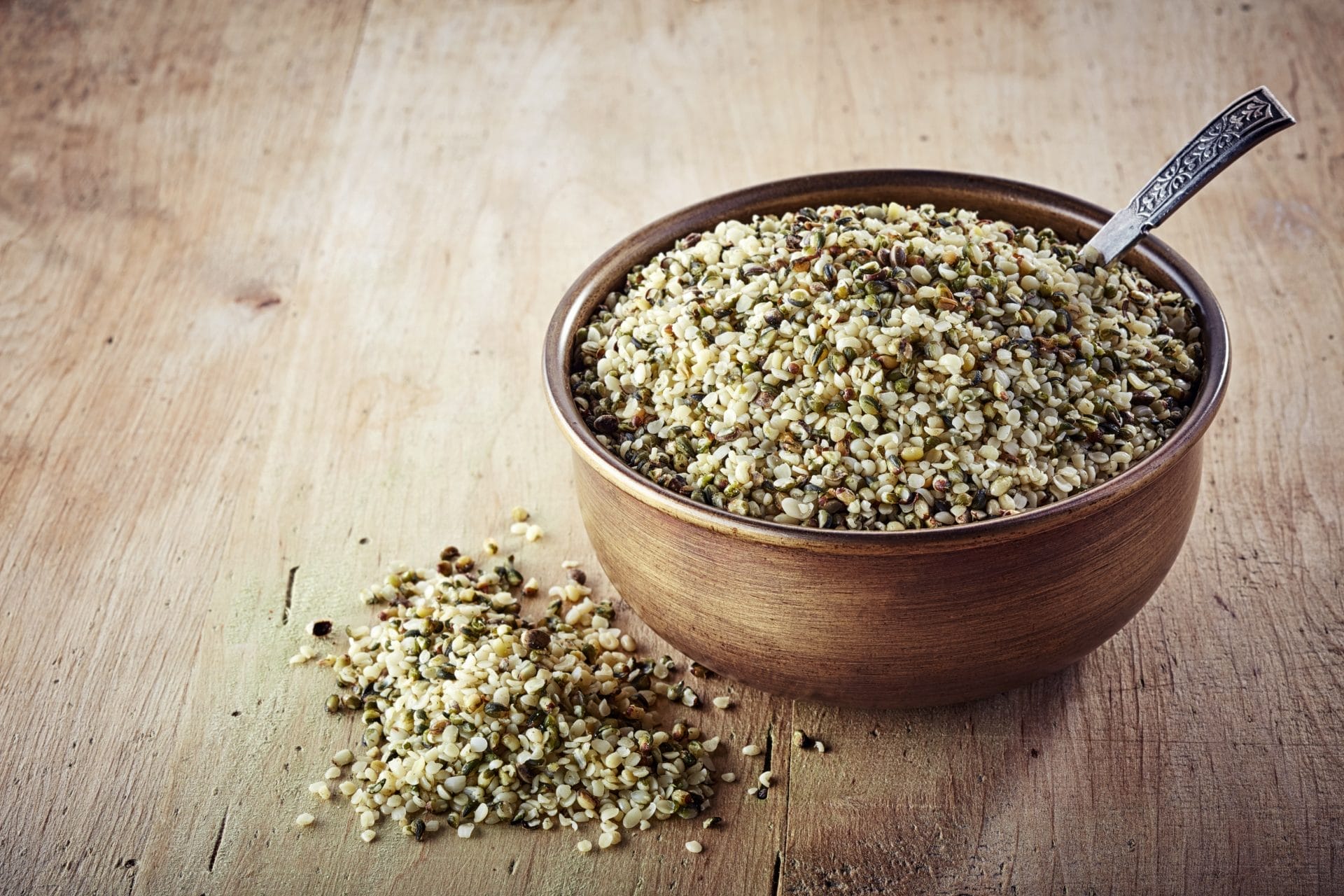 Hemp seeds in a bowl