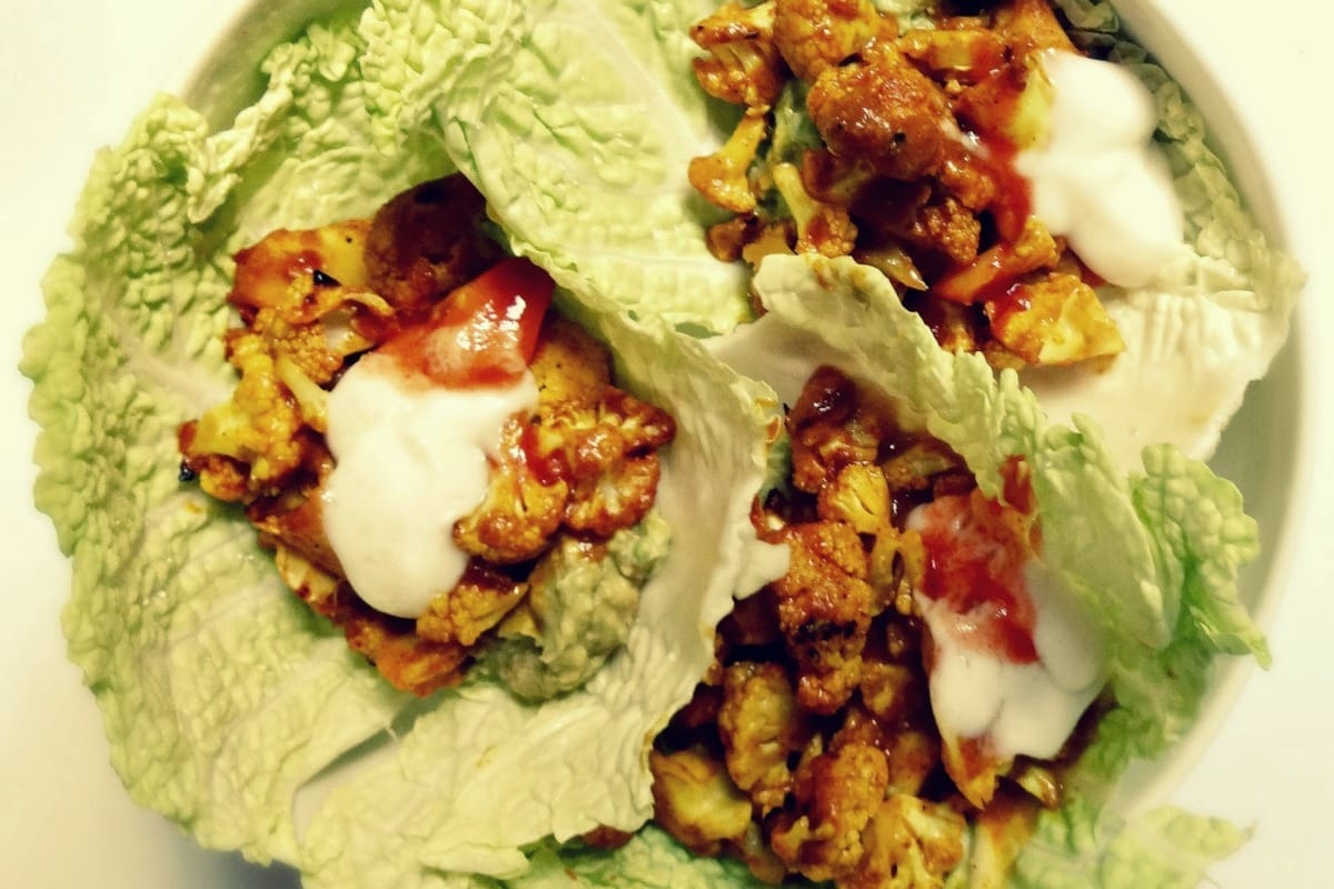 Tandoori Cauliflower Wraps [Vegan, Gluten-Free]