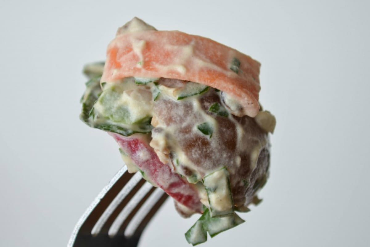 French Inspired Creamy Lentil Potato Salad [Vegan, Gluten-Free]