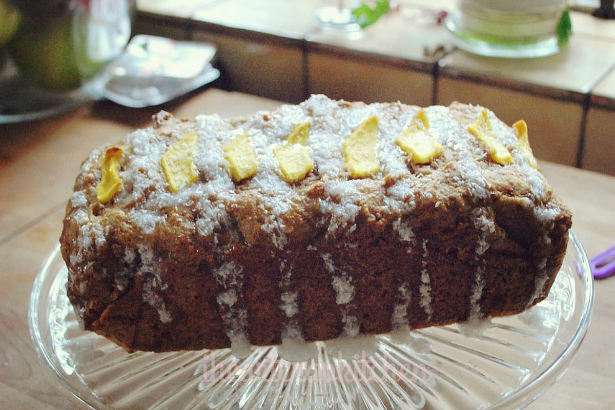 Spelt, Mango and Coconut Banana Bread [Vegan]