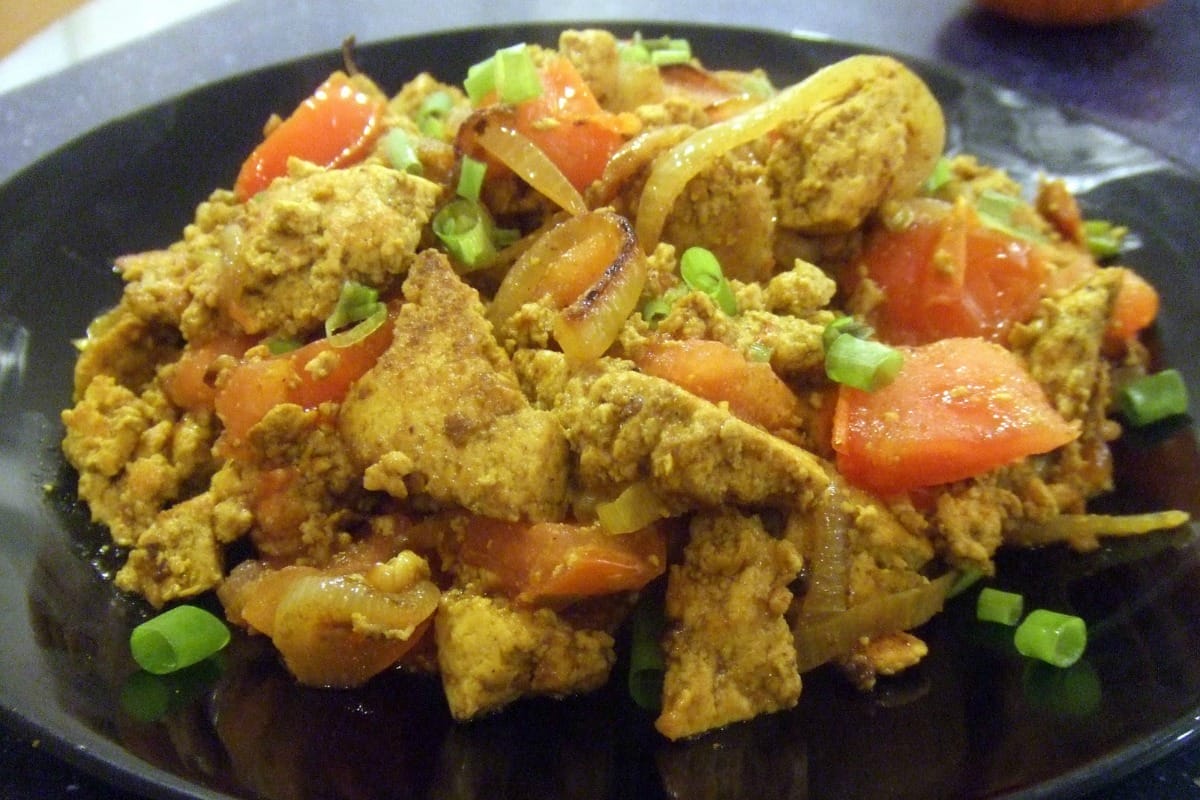 Xi Jong Shi Chao "Jidan" (Chinese Tofu Scramble) [Vegan, Gluten-Free]