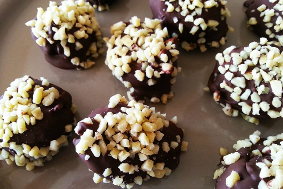Dark Chocolate Banana Bonbon Bites [Vegan, Gluten-Free]