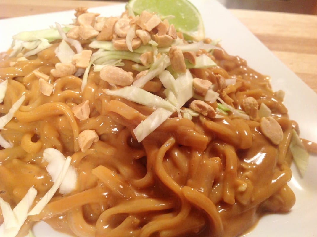 noodles in peanut sauce