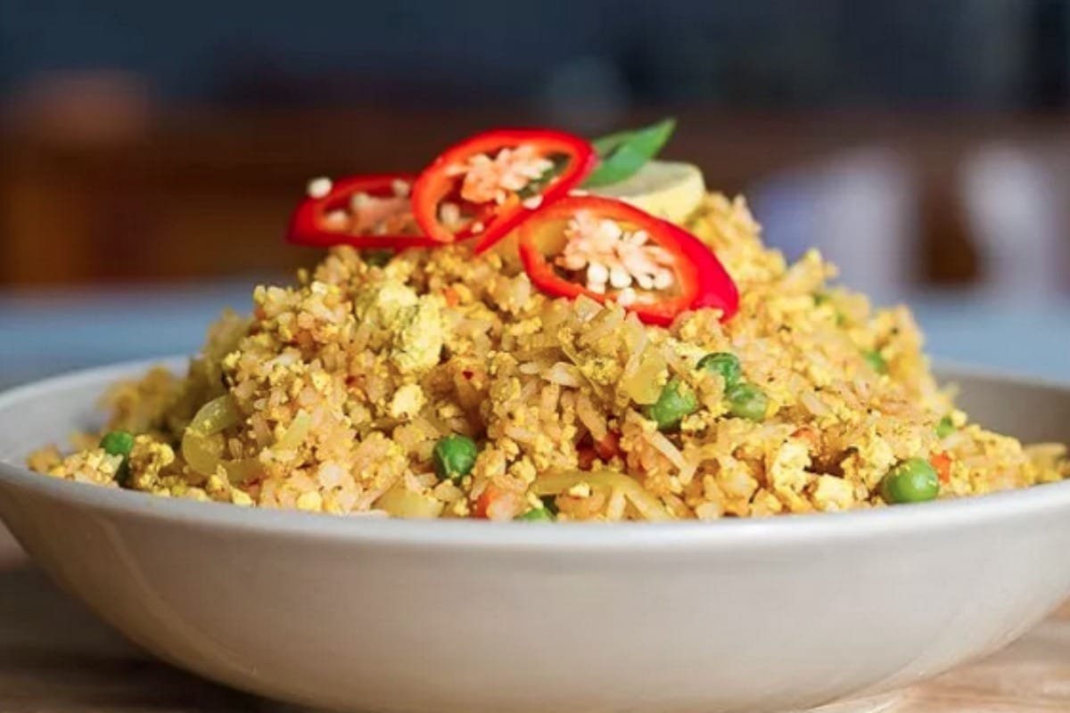 Scrambled Tofu Fried Rice [Vegan, Gluten-Free]